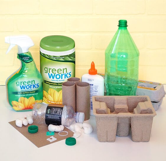 earth friendly supplies and recycled materials