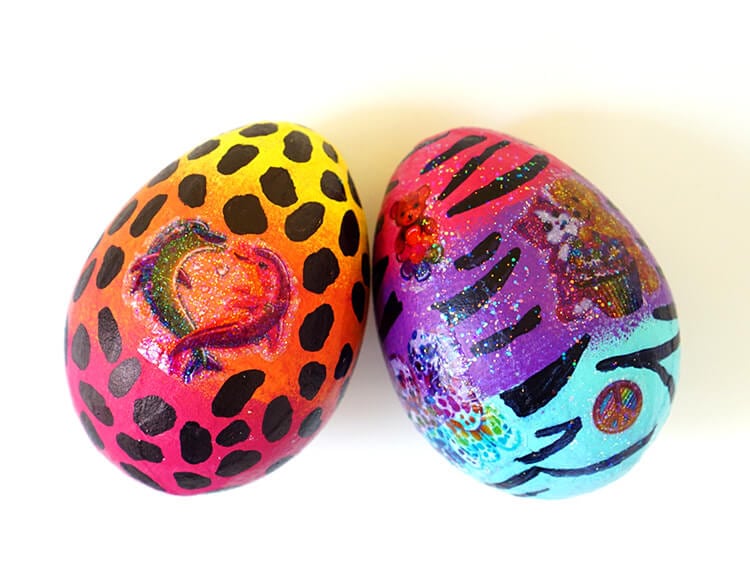 pretty homemade lisa frank easter eggs