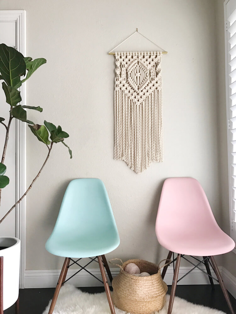 Modern Macrame Patterns as wall decoration