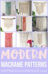 modern macrame patterns pin graphic