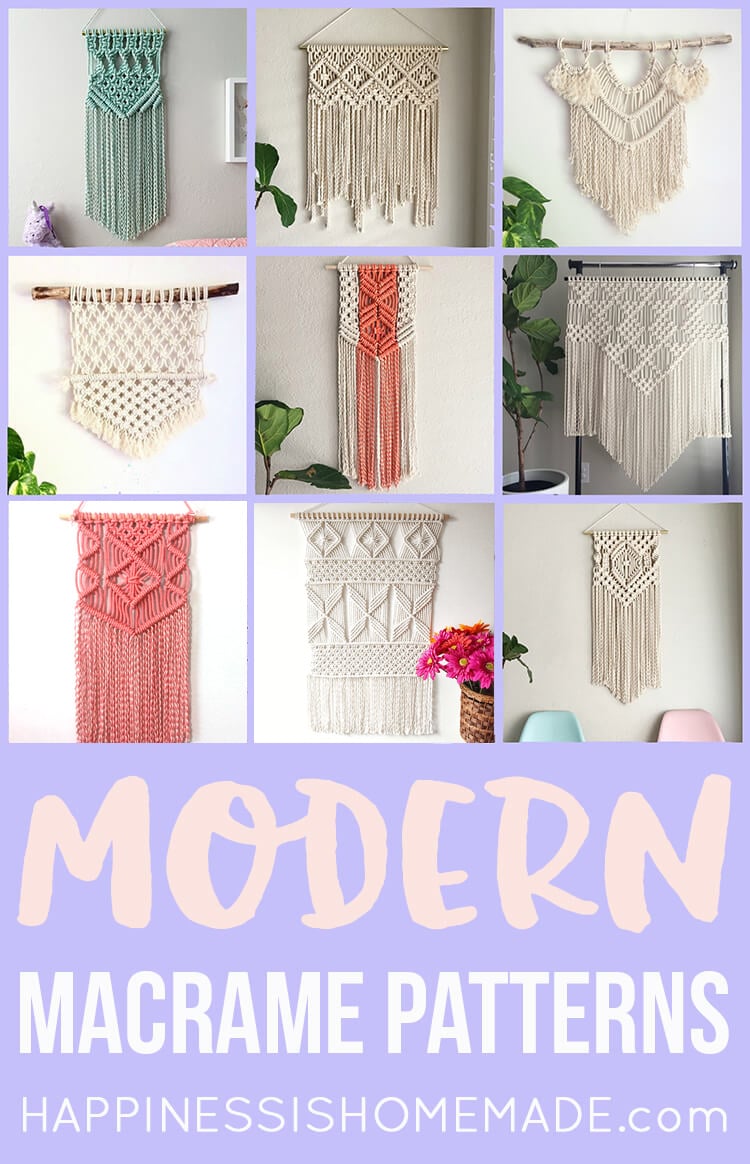 Modern Macramé Patterns pin graphic