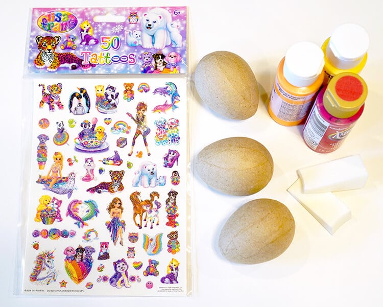 diy lisa frank easter egg supplies