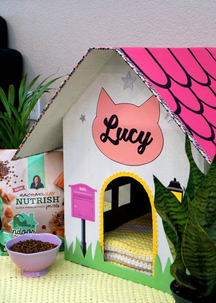 Diy Cardboard Cat House Happiness Is Homemade