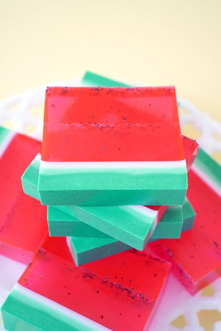 DIY Watermelon Soap easy gift idea