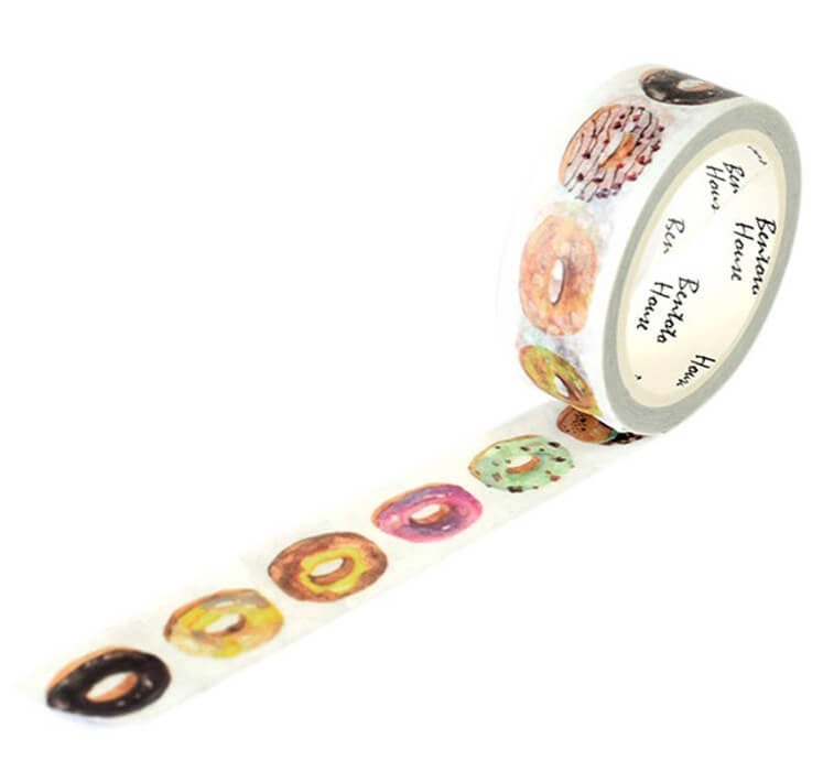 assorted donut themed washi tape 