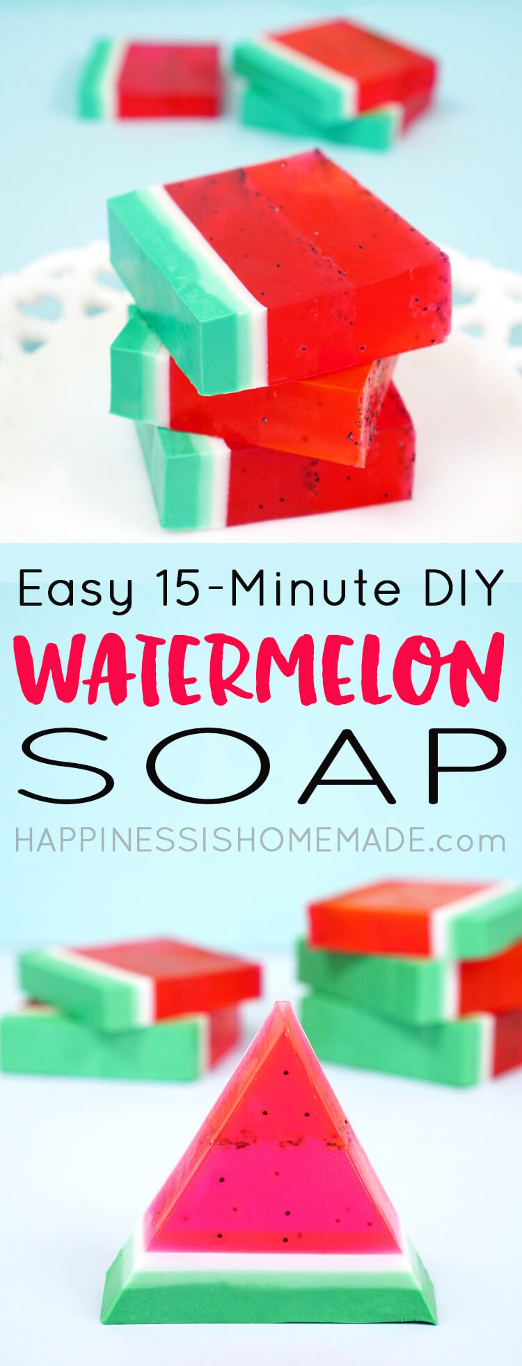 DIY Watermelon Soap easy 15 minute 