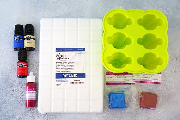 supplies for making diy rocket pop soaps