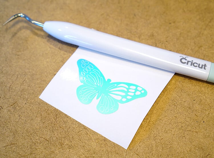 weeding holographic vinyl butterfly