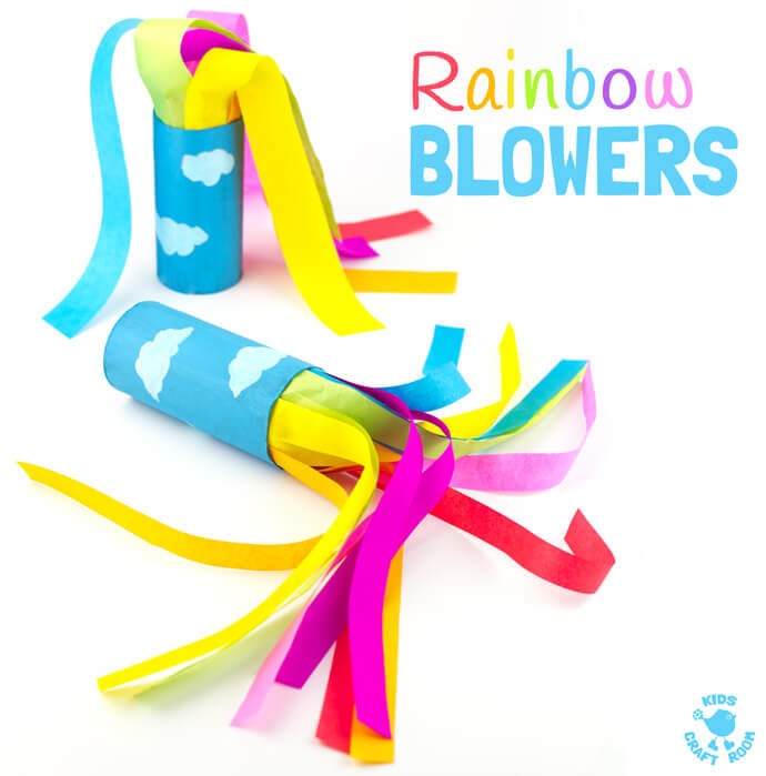 rainbow blowers kids craft