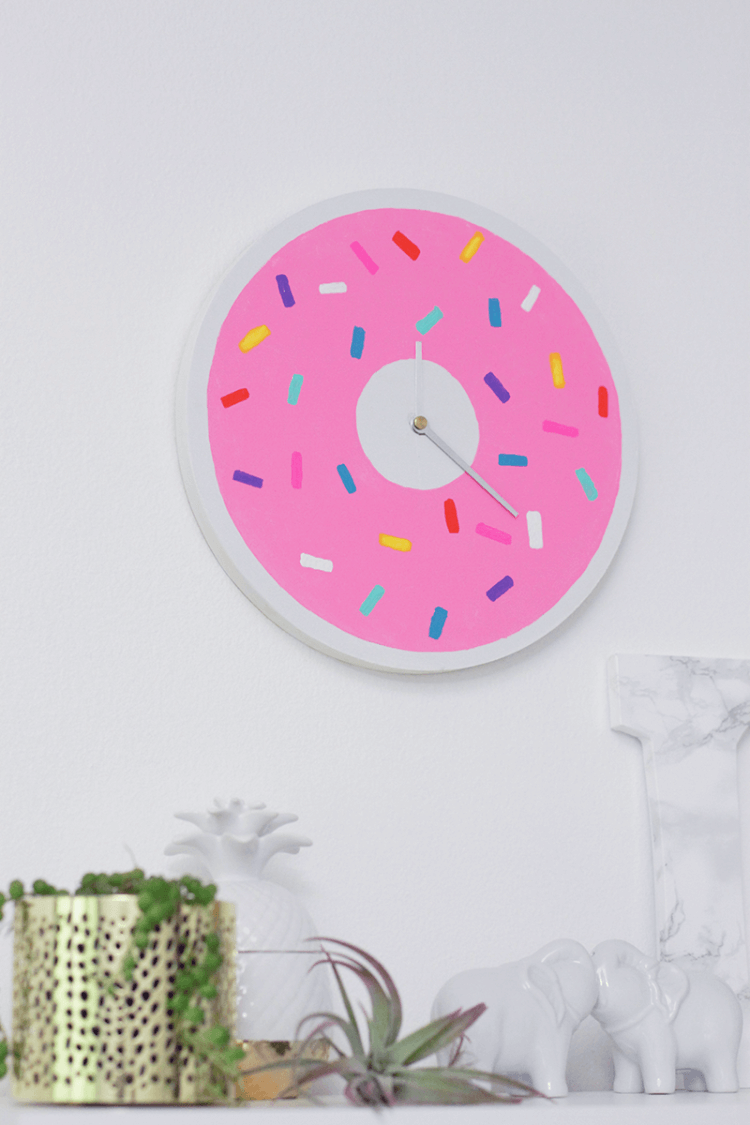 donut clock on wall
