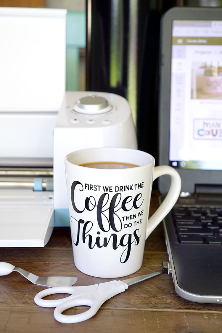 Download DIY Funny Coffee Mugs + Free SVG Cut Files - Happiness is Homemade