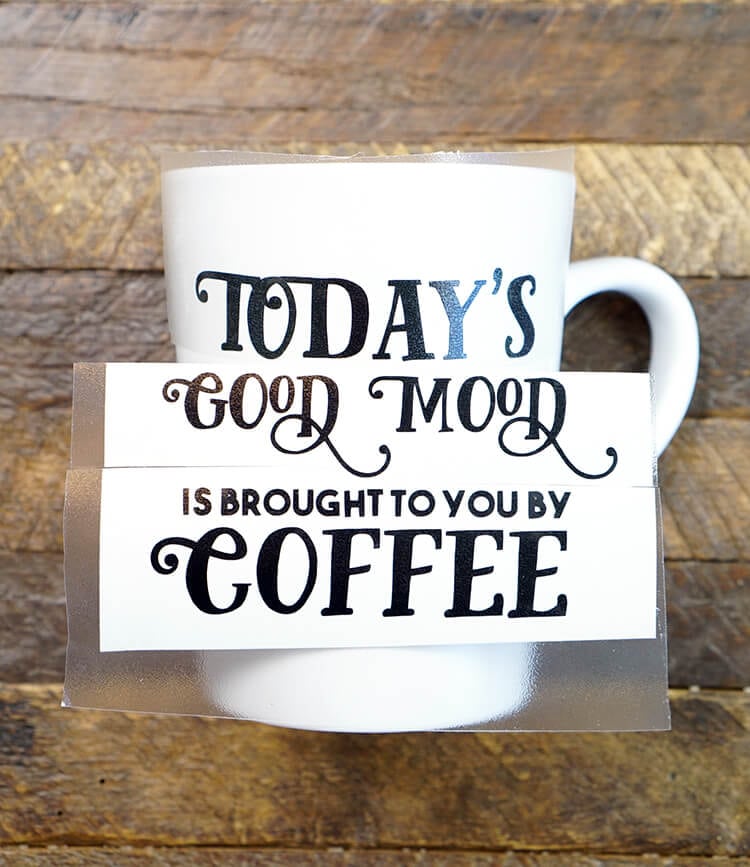 today\'s good mood is brought to you by coffee funny svg file on mug