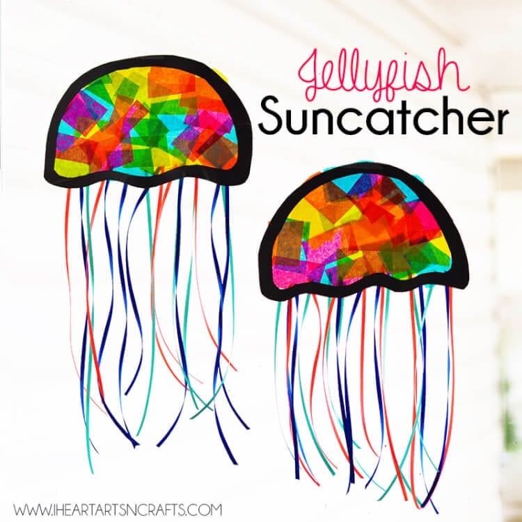 jellyfish suncatchers kid craft