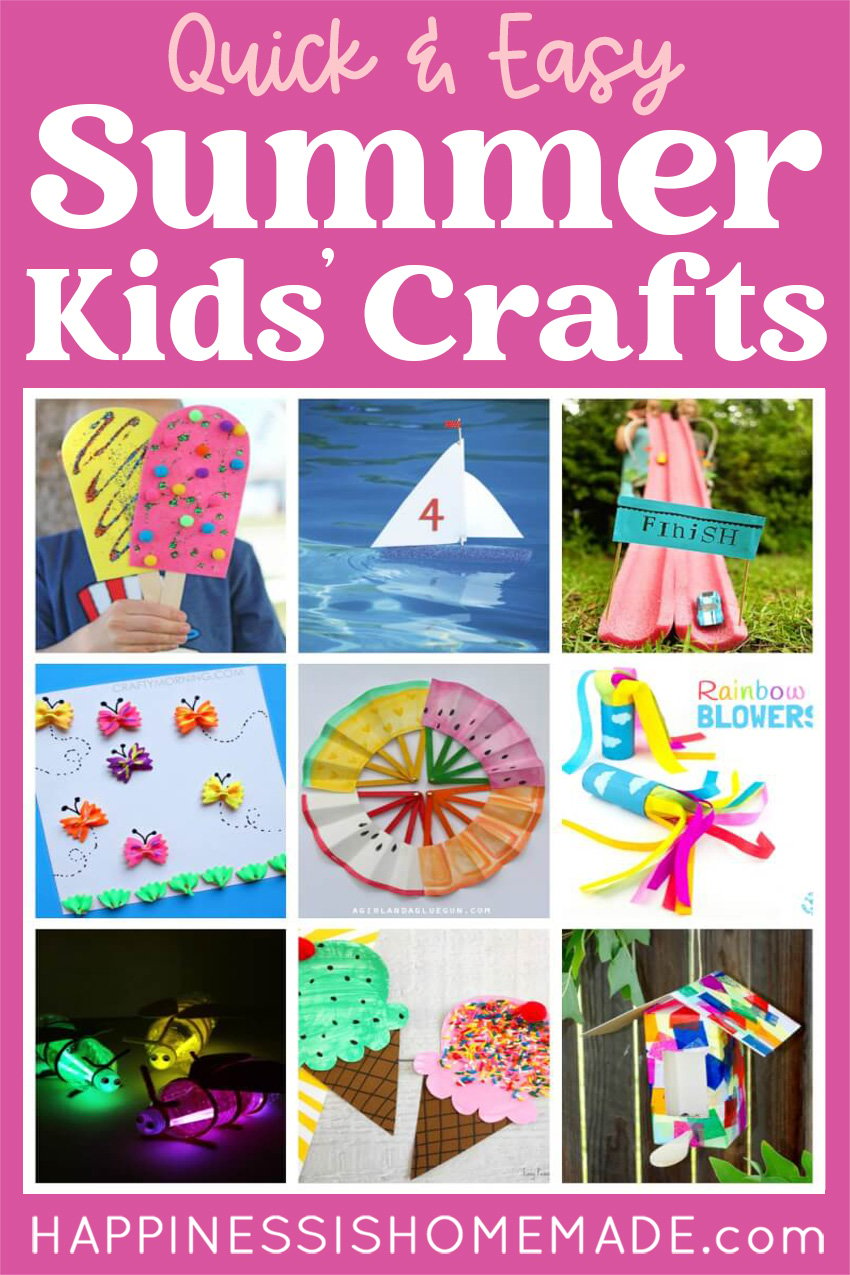 50+ Quick & Easy Kids Crafts that ANYONE Can Make! - Happiness is Homemade