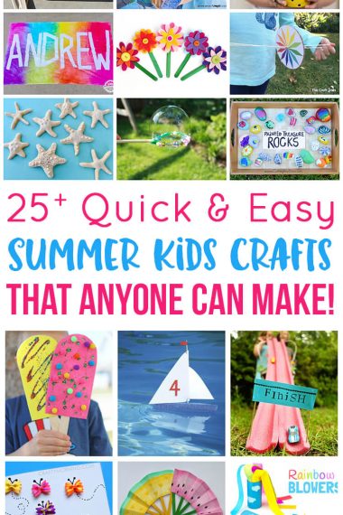 Collage of 25+ Quick and Easy Summer Kids Crafts That Anyone Can Make