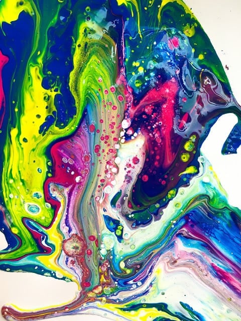 marbled paint kids activity