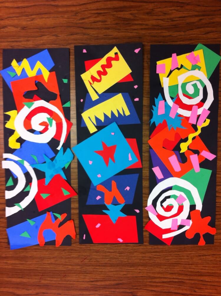 cut out paper in matisse style