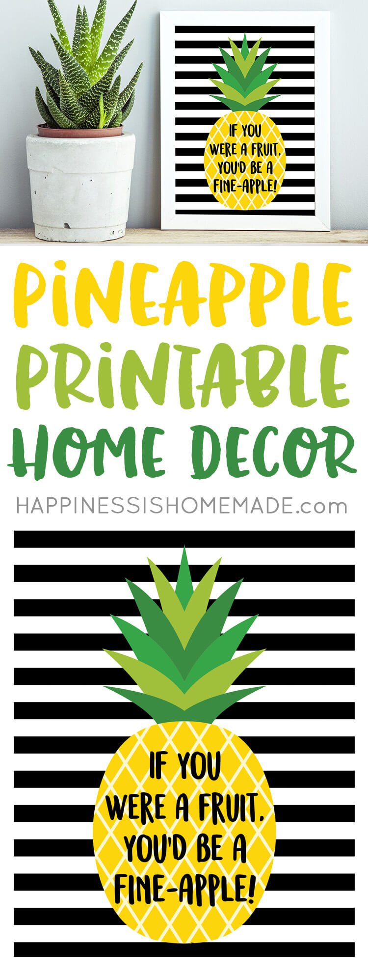 pineapple printable home decor