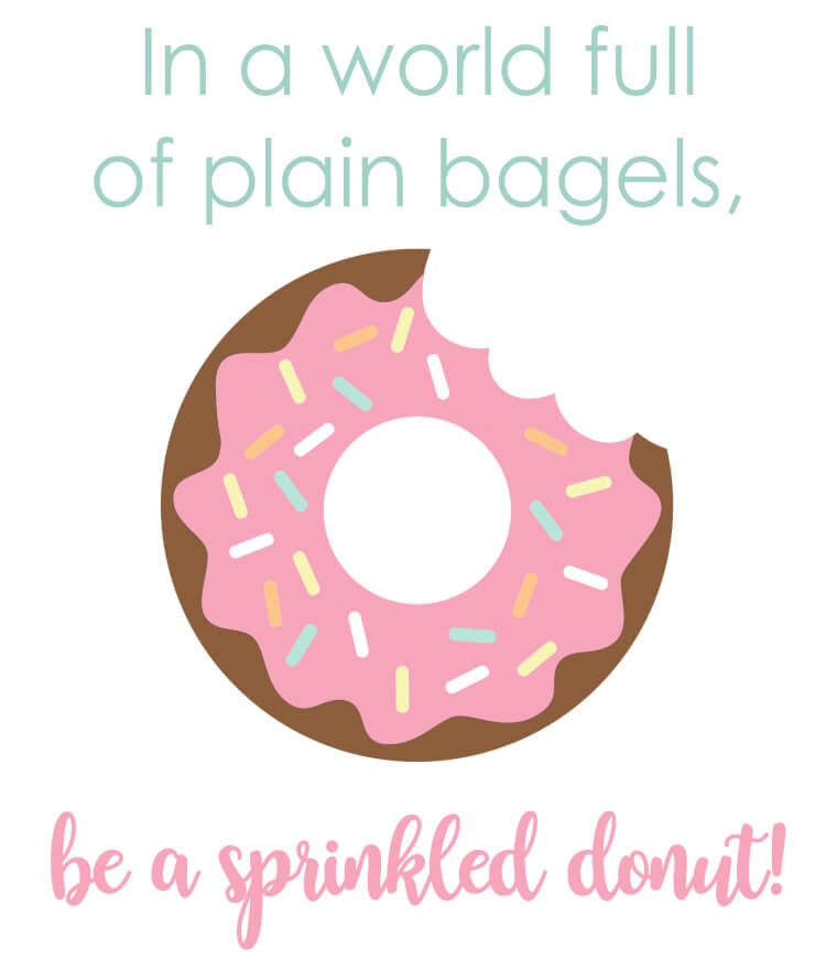 printable donut sign quote