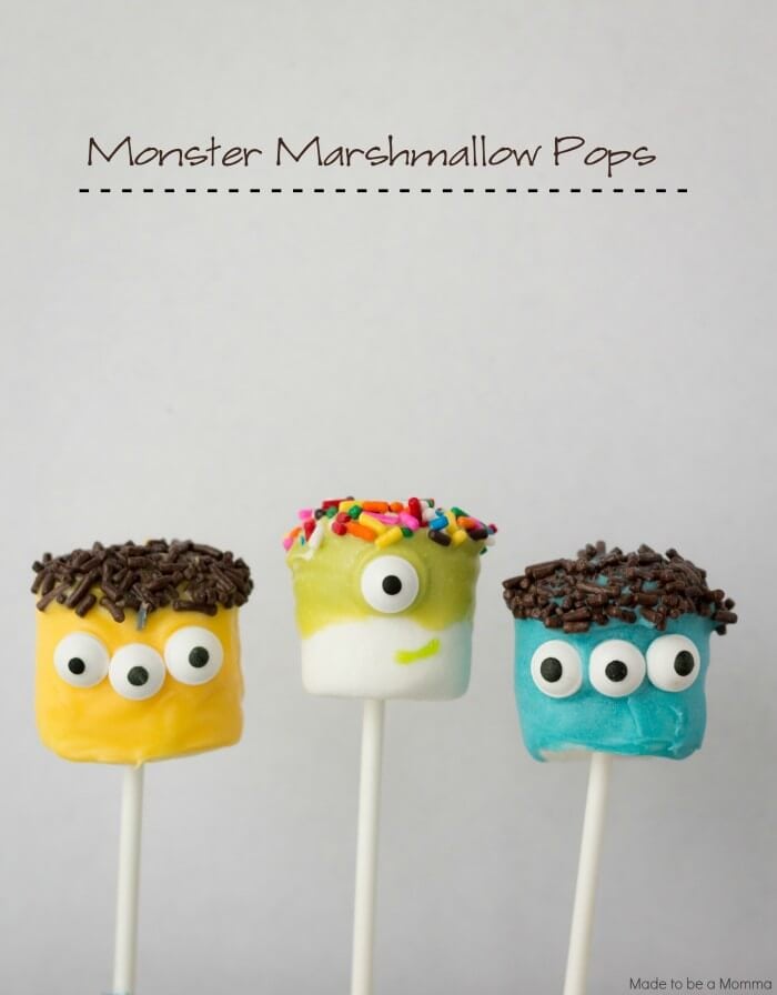 marshmallow monster pops for kids parties