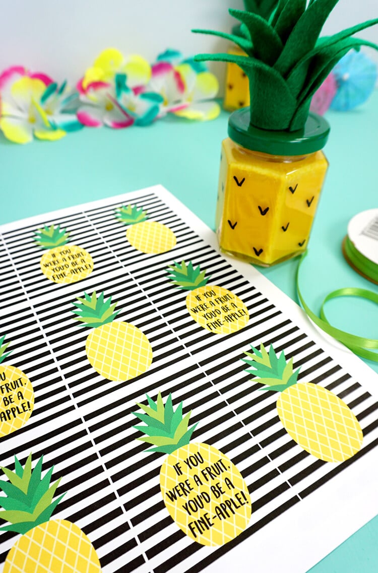 printable pineapple gift tags with pineapple gift
