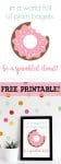 sprinkled donut free printable 
