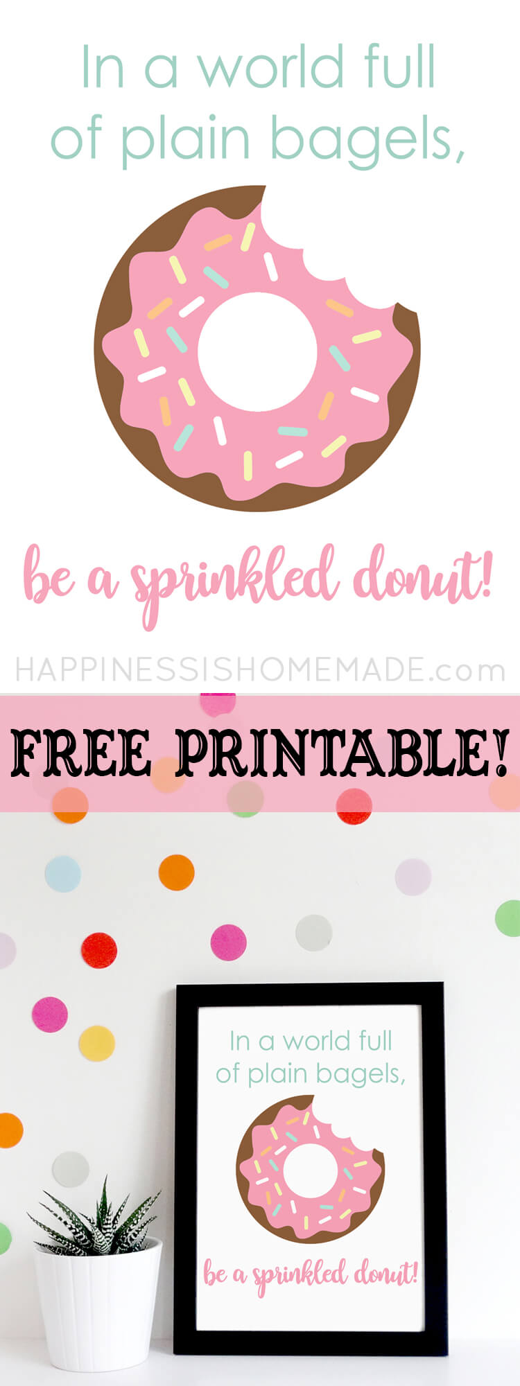 sprinkled donut free printable 