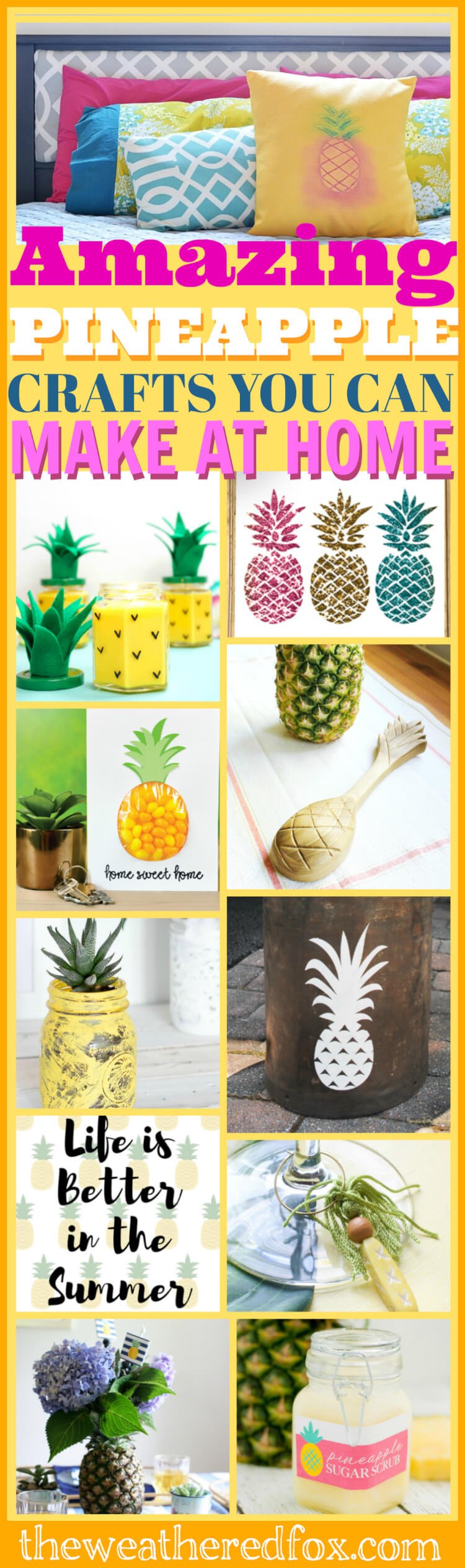 pineapple crafts collage photo