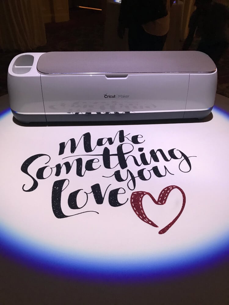 make something you love graphic next to cricut machine