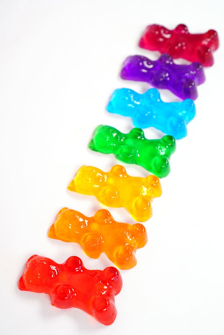 homemade rainbow jelly soaps