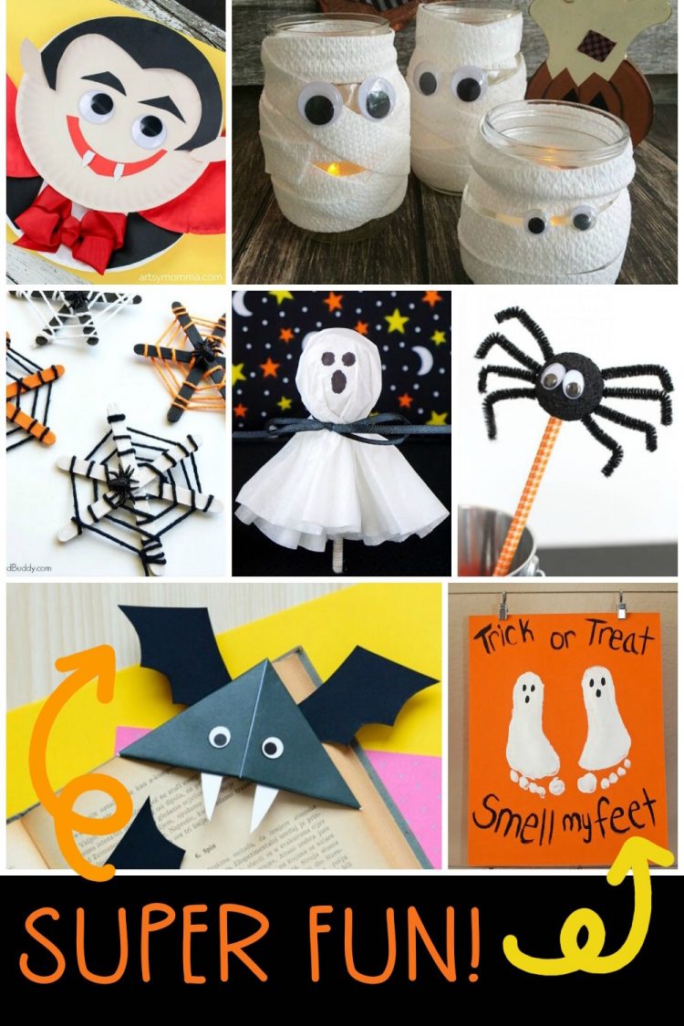 halloween kids crafts collage