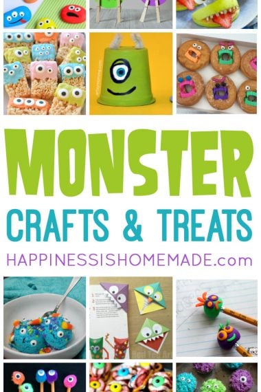monster crafts and treats pin