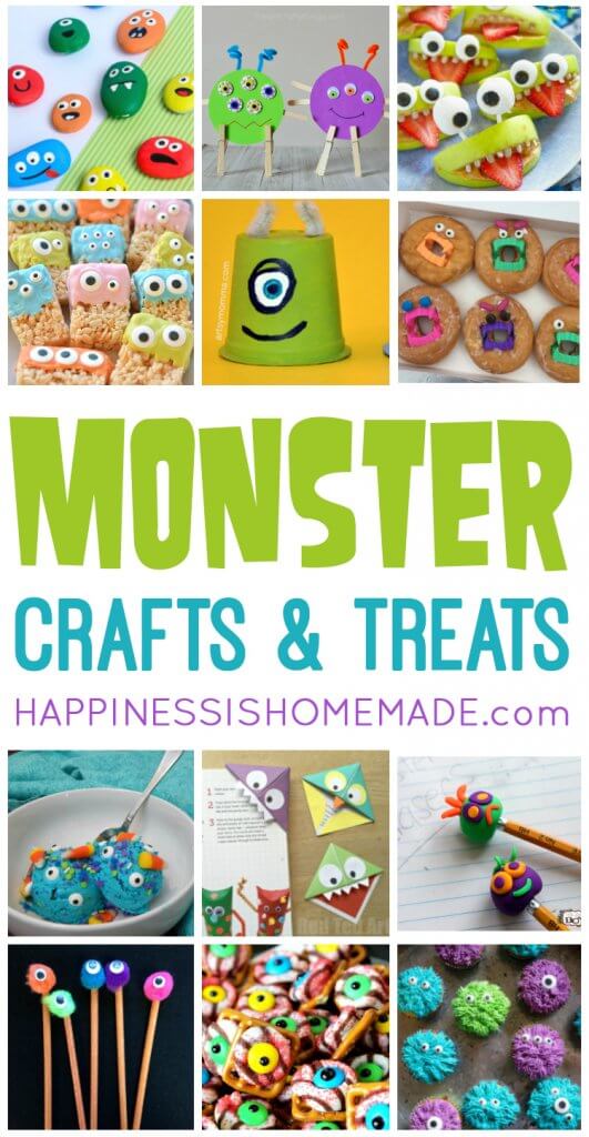 monster crafts and treats pin