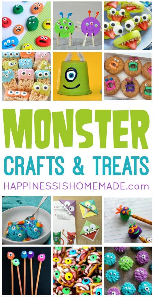 monster crafts and treats pin