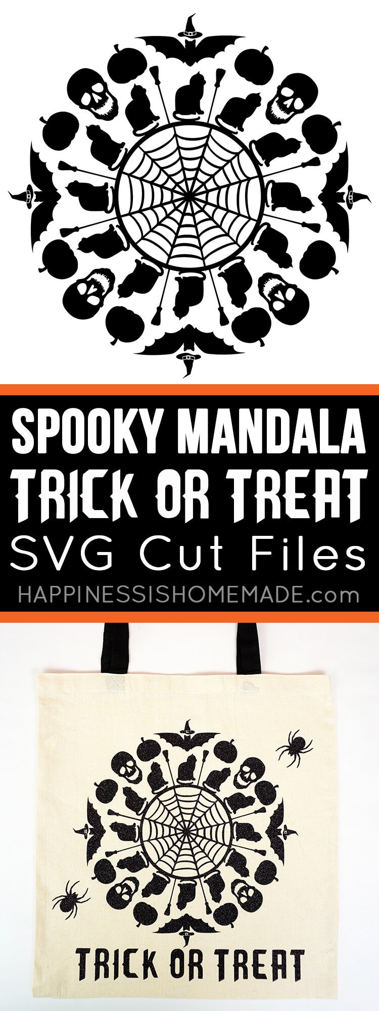 Download Spooky Mandala + "Trick or Treat" Halloween SVG Files ...