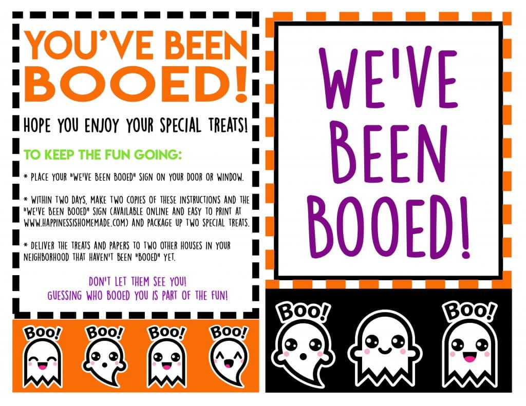 weve been booed, youve been booed printables