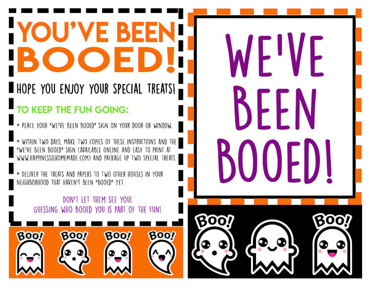 Download Free You've Been Booed Printables! - Happiness is Homemade