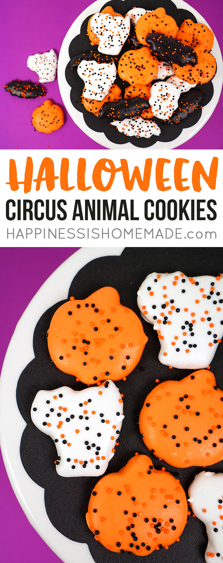 halloween circus animal cookies pin graphic