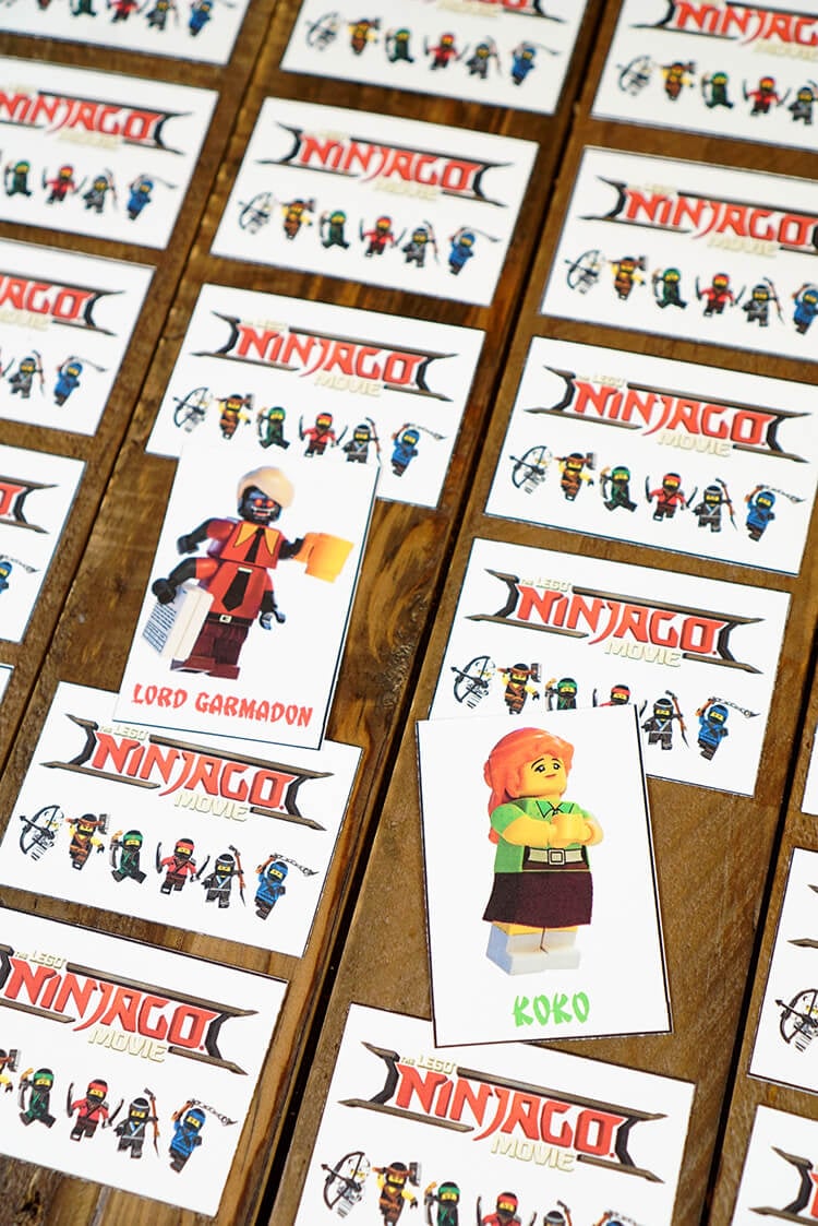 game of matching ninjago lego movie cards
