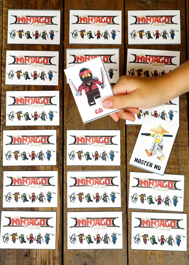 lego ninjago movie memory match game