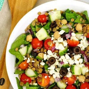 easy mediterranean lentil salad