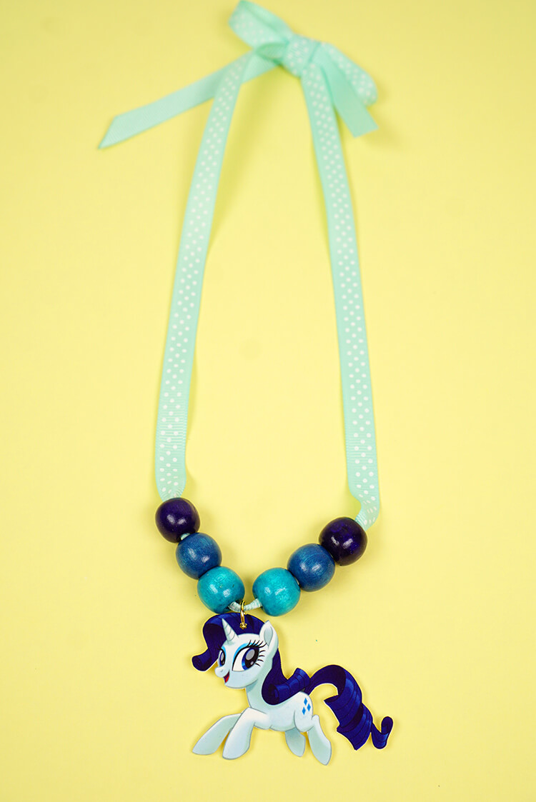 cute diy my little pony necklace