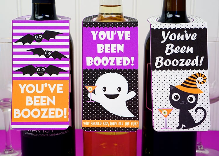  awesome \"You\'ve Been Boozed!\" printable bottle gift tags for grown ups