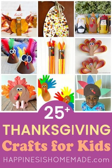 25+ easy thanksgiving crafts for kids