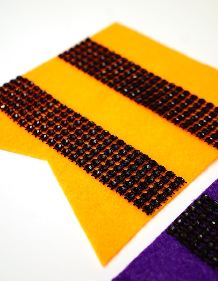 bling on a roll striped halloween banner cut out