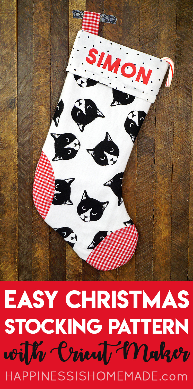 Easy Christmas Stockings are one of the 50 FREE patterns included with the new Cricut Maker! Learn how to make Christmas stockings o