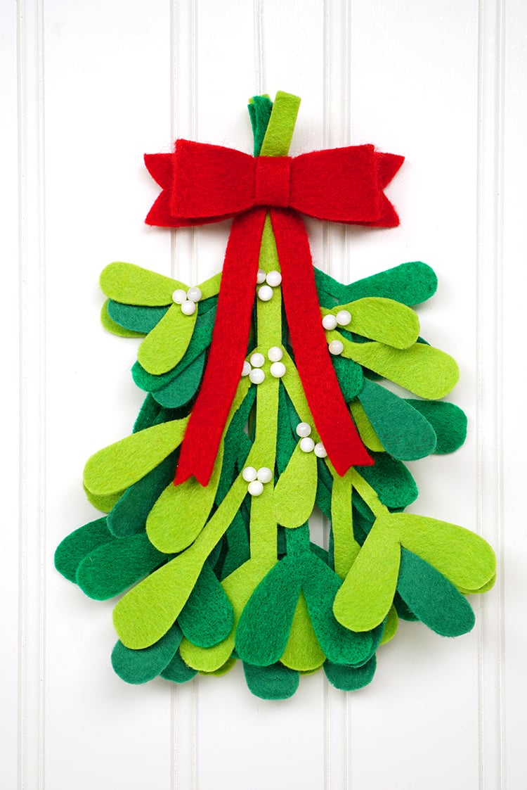 DIY Christmas  Decorations  Felt Mistletoe Happiness is 