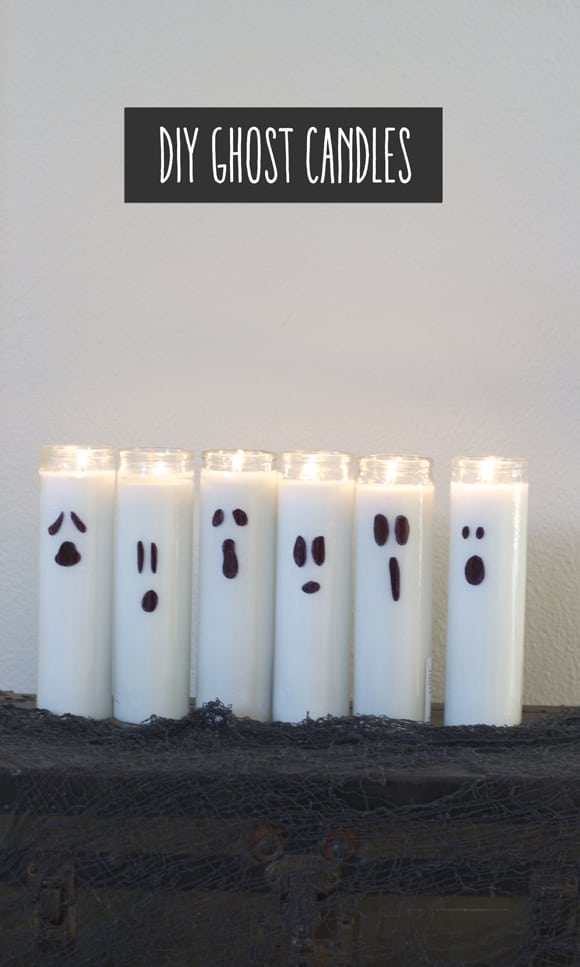 spooky ghost candles for halloween