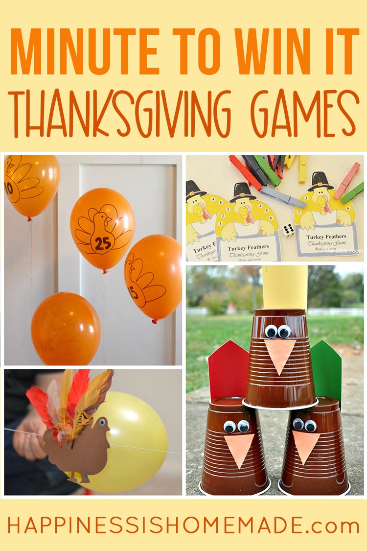 Thanksgiving Minute to Win It Games