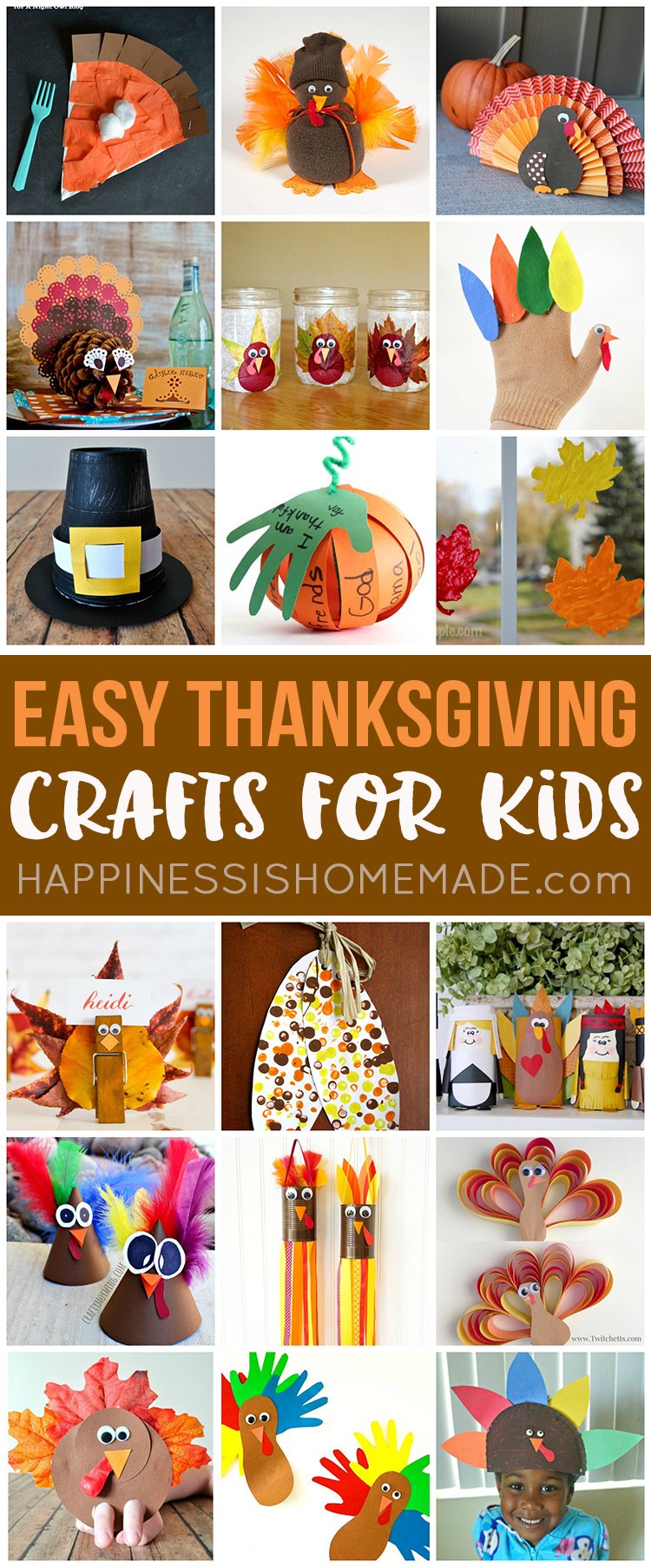 65 Easy Thanksgiving Crafts & DIY Projects for Kids